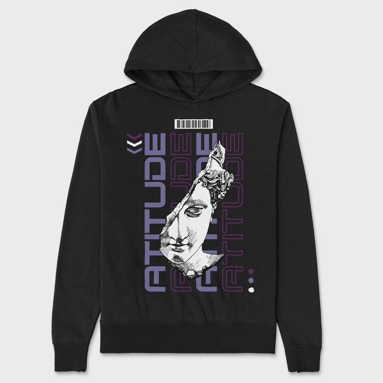Atitude, Unisex Men's Hoodie