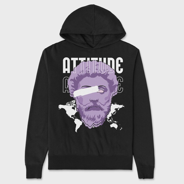 Attitude, Unisex Men's Hoodie