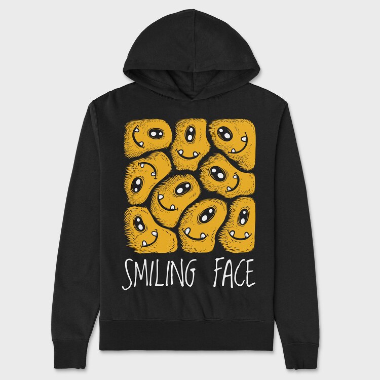 Smiling Face, Unisex Men's Hoodie