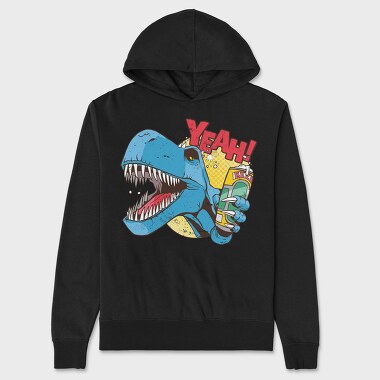 Drunk Dino Yeah, Unisex Men's Hoodie
