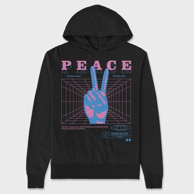 Positive Mind Positive Life, Unisex Men's Hoodie