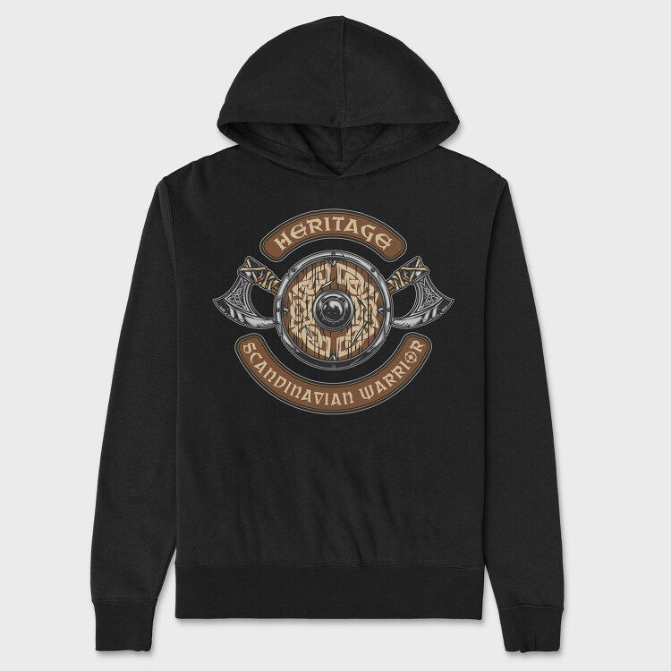 Heritage Scandinavian Warrior, Unisex Men's Hoodie