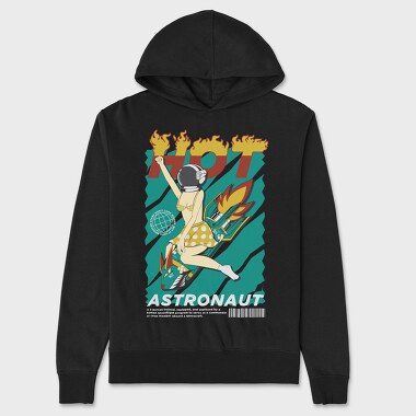 Hot Astronaut, Unisex Men's Hoodie