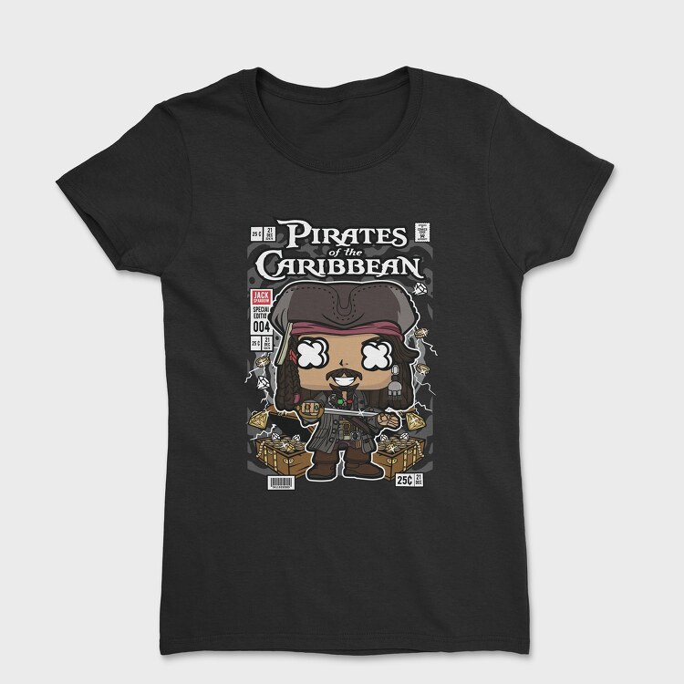 Jack Sparrow Pirates Of The Caribbean, Women's T-Shirt