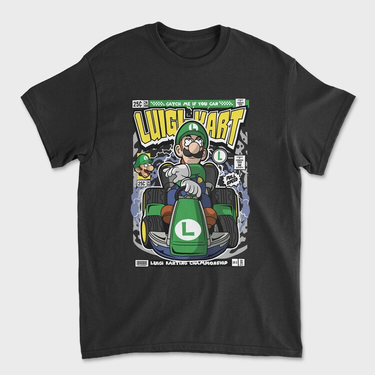 Luigi Karting, Унисекс Мъжка Тениска