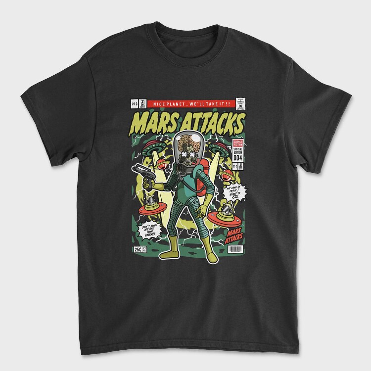Mars Attacks, Unisex Men's T-Shirt
