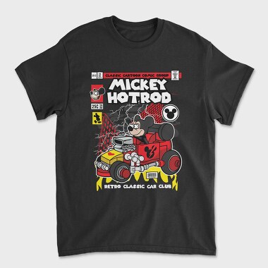 Mickey Hot Rod, Унисекс Мъжка Тениска