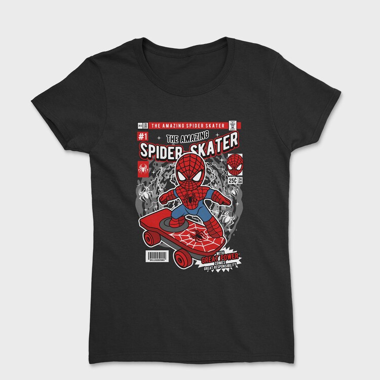 Spiderman Skateboard, Дамска Тениска