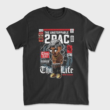 Унисекс Мъжка Тениска, Tupac