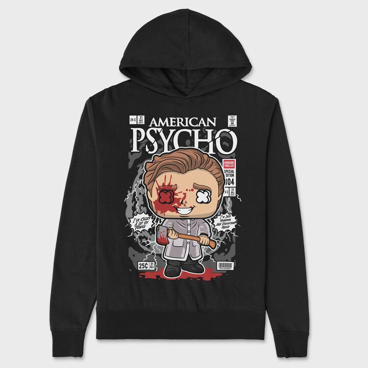 American Psycho Patrick Bateman, Unisex Men's Hoodie