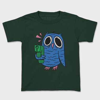 Crazy Owl Gun, Kids' T-Shirt