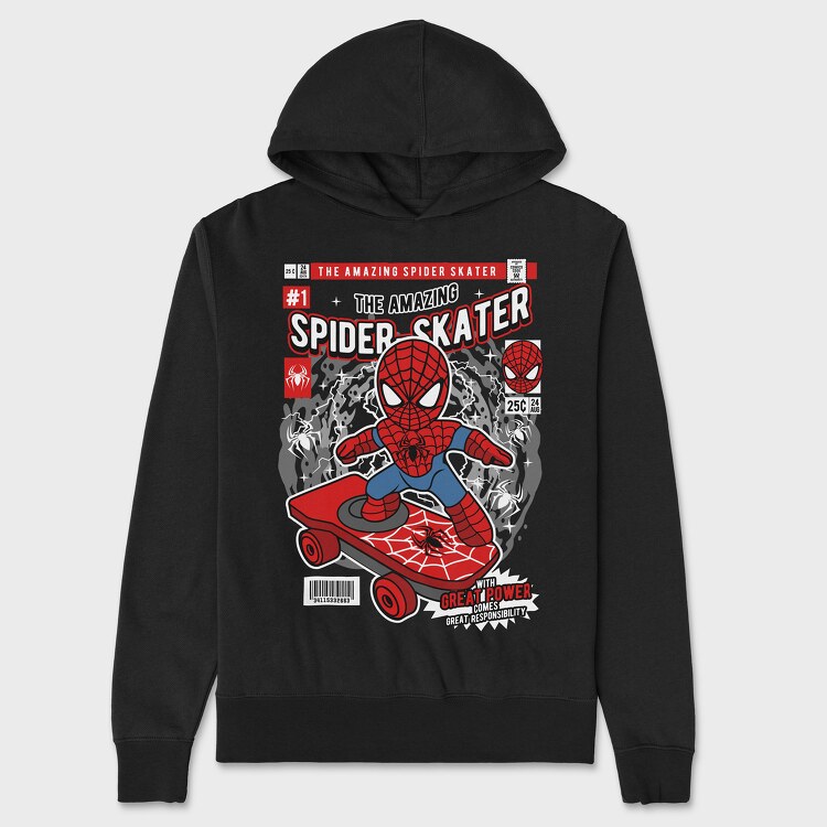 Spiderman Skateboard, Unisex Men's Hoodie