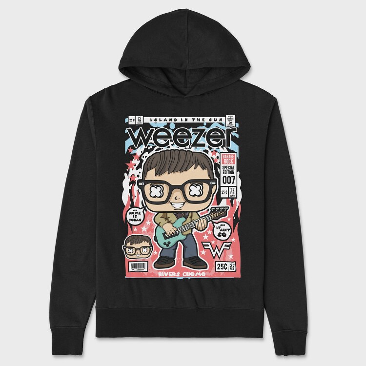 Rivers Cuomo Weezer, Unisex Men's Hoodie