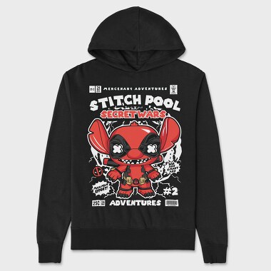 Unisex Men's Hoodie, Stitch Pool