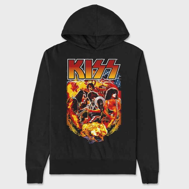 Kiss 4, Unisex Men's Hoodie