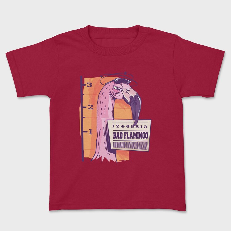 Bad Flamingo, Kids' T-Shirt
