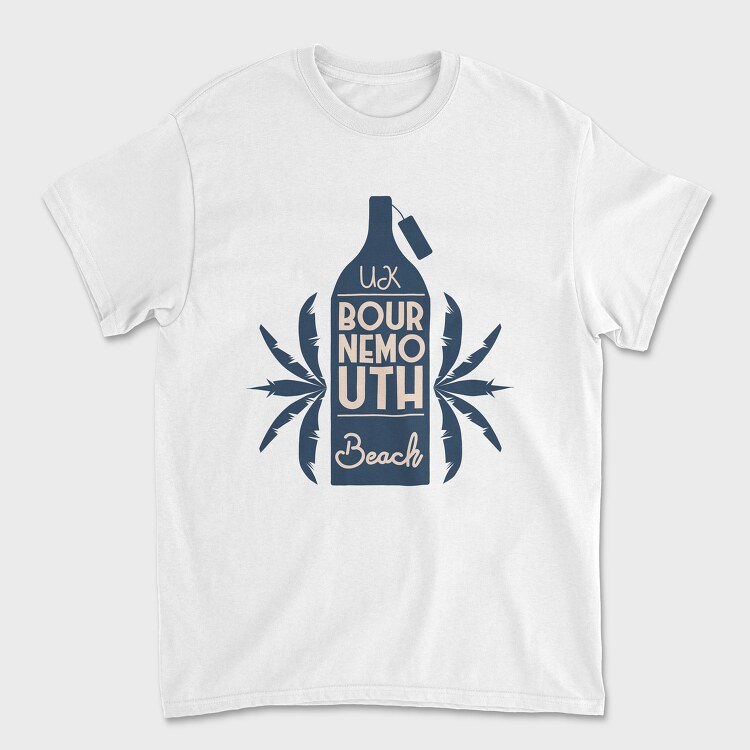 Bournemouth Beach, Unisex Men's T-Shirt