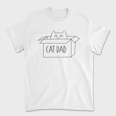 Cat Dad 2, Unisex Men's T-Shirt