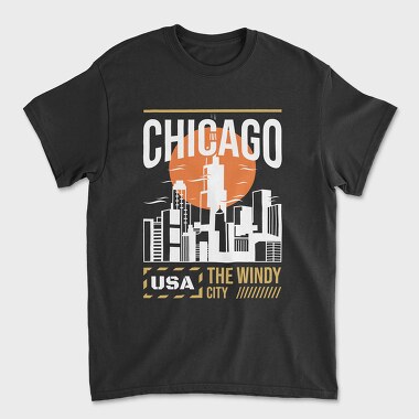 Chicago, Unisex Men's T-Shirt