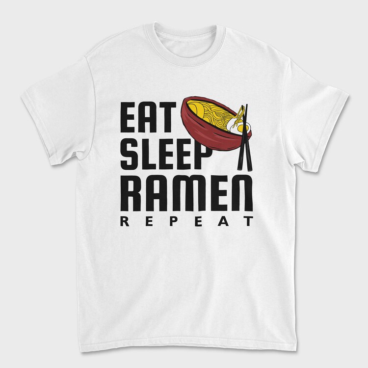 Eat Sleep Ramen Repeat, Unisex Men's T-Shirt