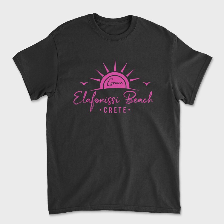 Elafonissi Beach, Unisex Men's T-Shirt