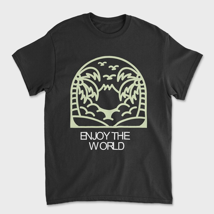 Enjoy the World, Унисекс Мъжка Тениска