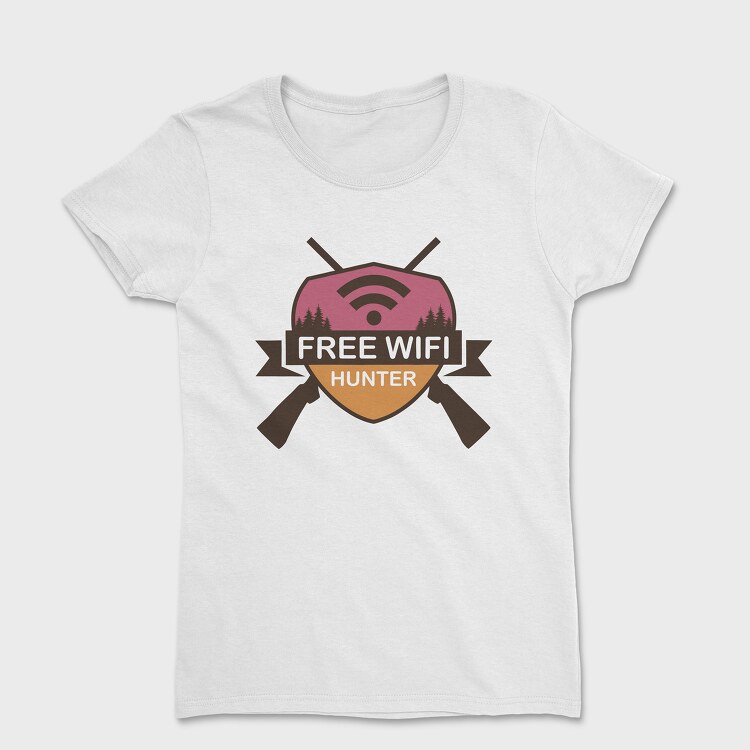 Free Wifi Hunter, Дамска Тениска