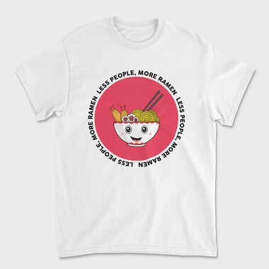Less People More Ramen, Unisex Men's T-Shirt