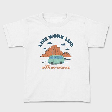 Live Work Life, Kids' T-Shirt