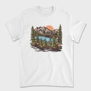 Mountain Sun Lake, Unisex Men's T-Shirt