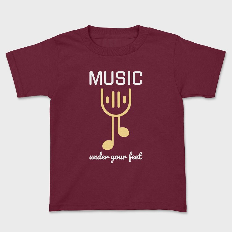 Music Under Your Feet, Kids' T-Shirt