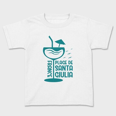 Plage De Santa Giulia, Kids' T-Shirt