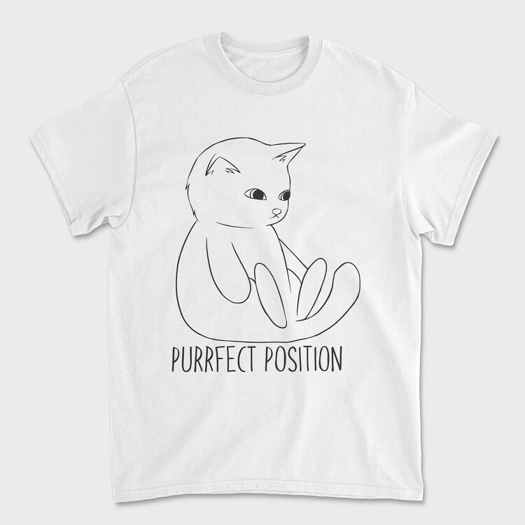Purrfect Position, Унисекс Мъжка Тениска