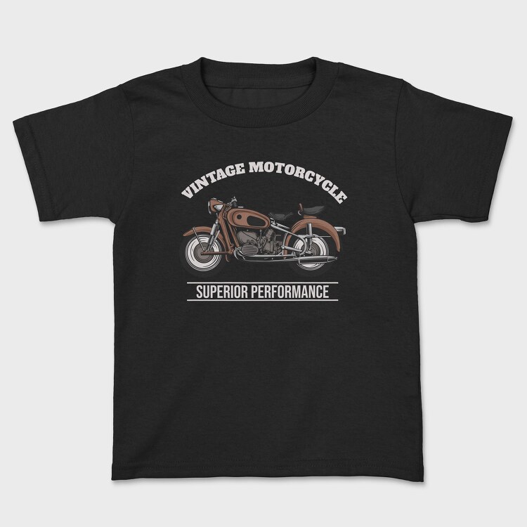 Vintage Motorcycle, Kids' T-Shirt