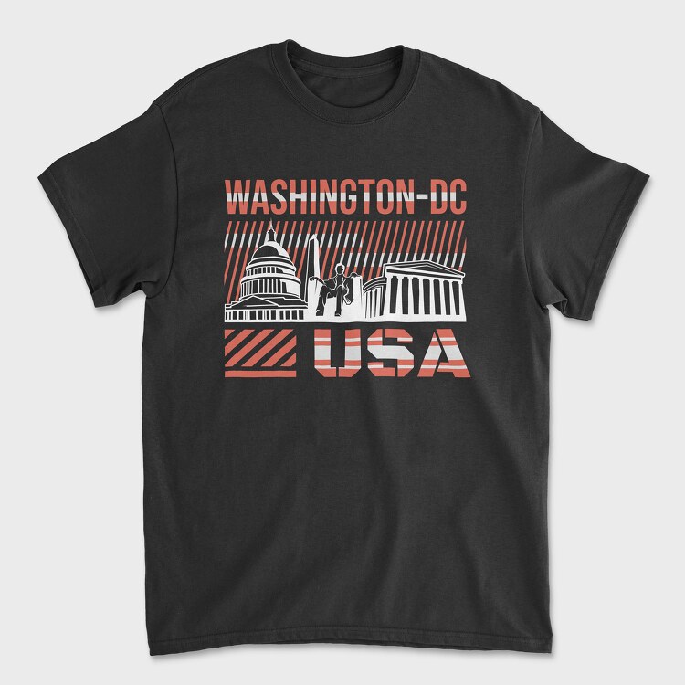 Washington DC, Унисекс Мъжка Тениска