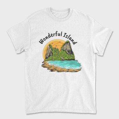 Wonderful Island, Unisex Men's T-Shirt