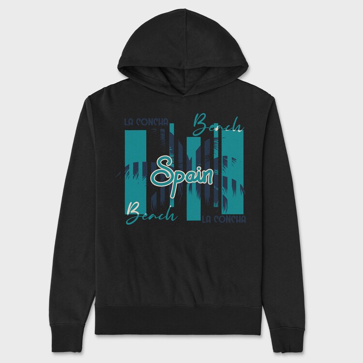 La Concha Beach, Unisex Men's Hoodie