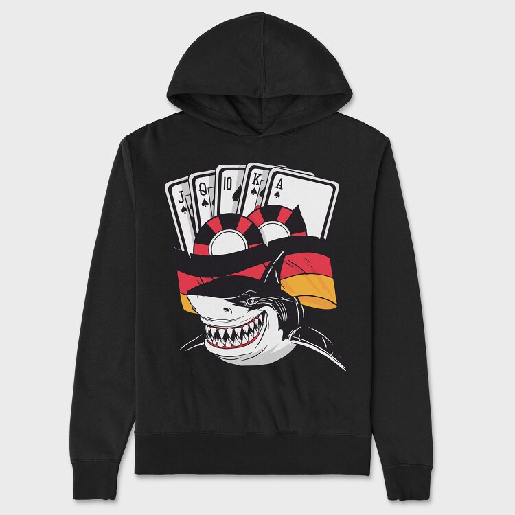 Poker Shark, Unisex Men's Hoodie