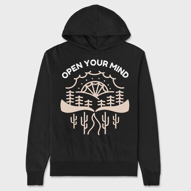Open Your Mind, Unisex Men's Hoodie