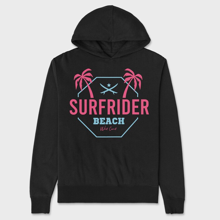 Surfrider Beach, Unisex Men's Hoodie