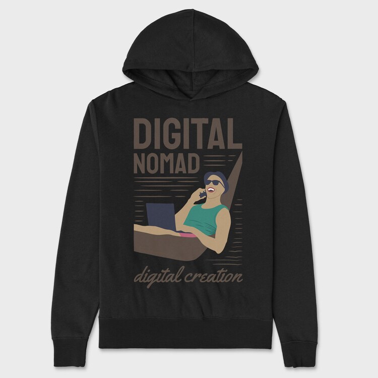 Digital Nomad Digital Creation, Unisex Men's Hoodie