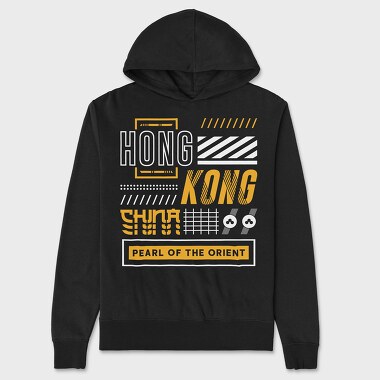 Hong Kong, Unisex Men's Hoodie