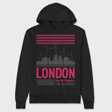 London, Unisex Men's Hoodie