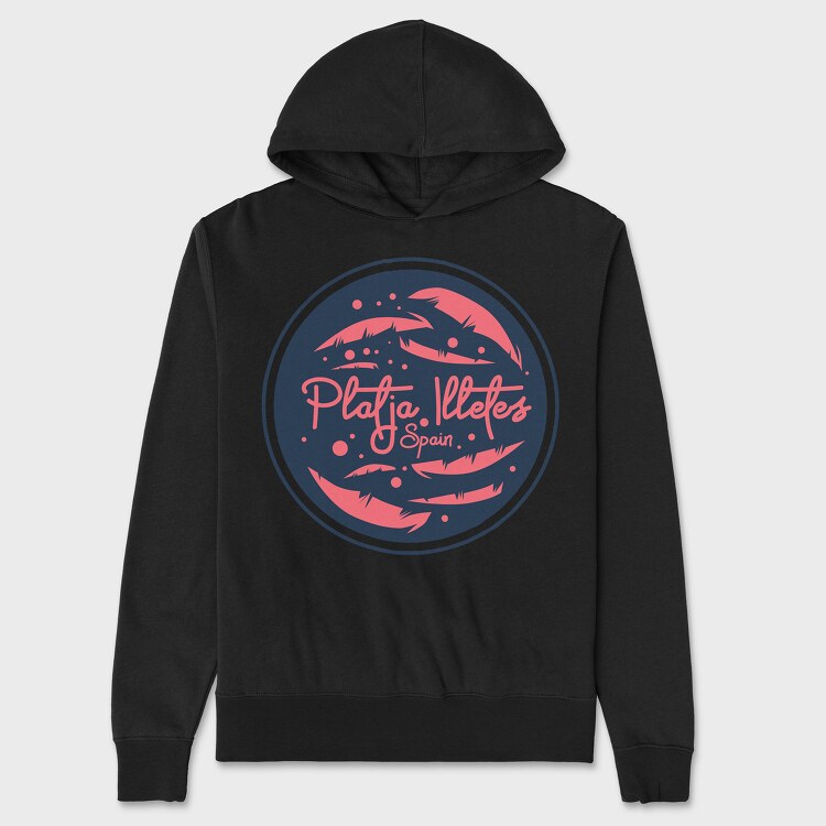 Platja Illetes, Unisex Men's Hoodie