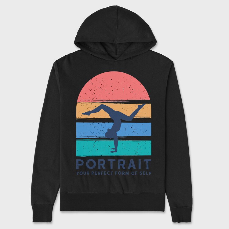 Portrait Your Perfect Form of Self, Unisex Men's Hoodie