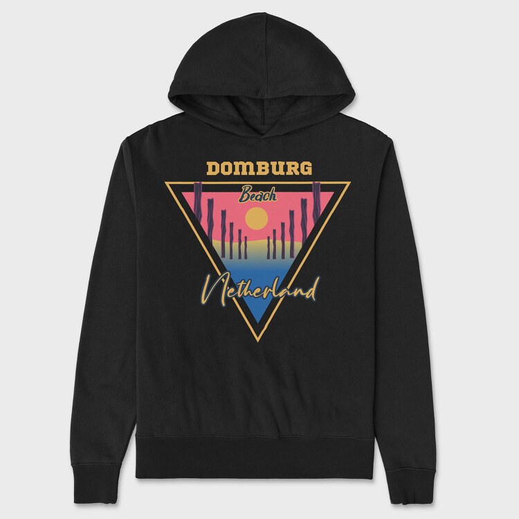 Domburg Beach, Unisex Men's Hoodie