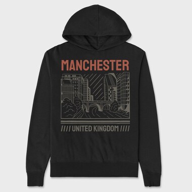Manchester, Unisex Men's Hoodie