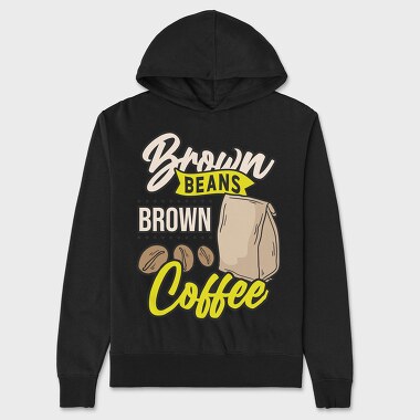 Brown Beans Brown Coffee, Unisex Men's Hoodie
