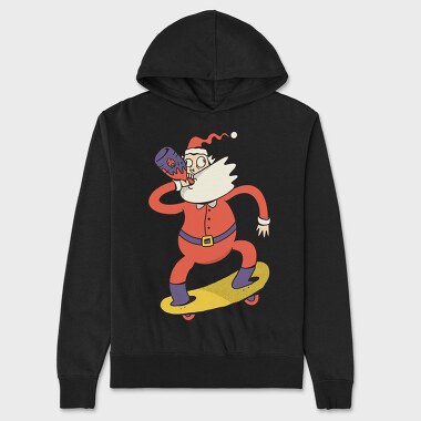Skating Santa Juice, Unisex Men's Hoodie