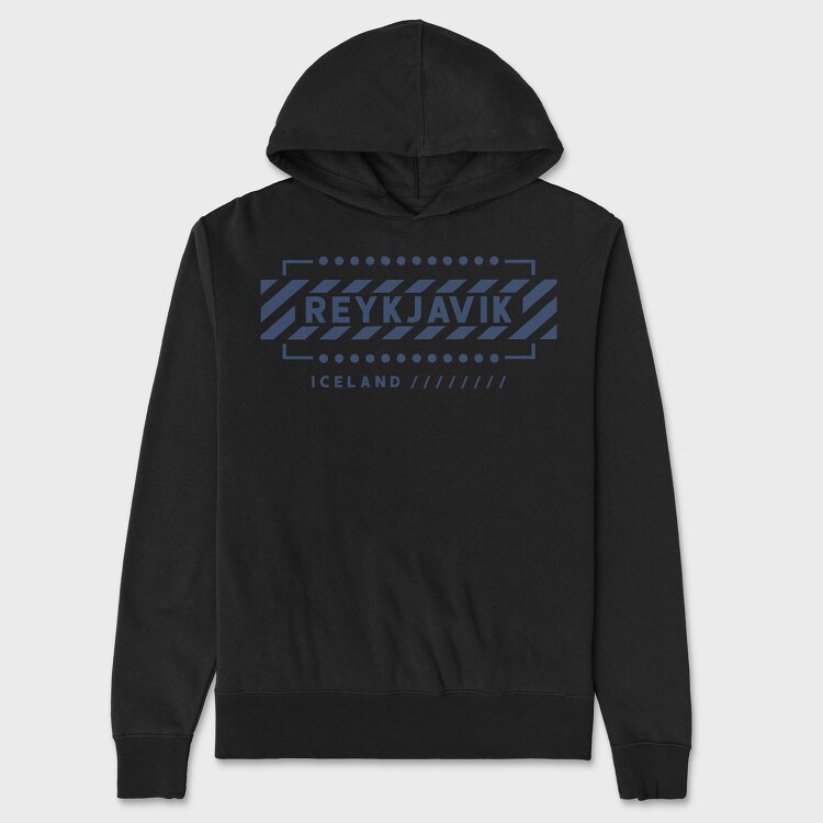 Reykjavik, Unisex Men's Hoodie